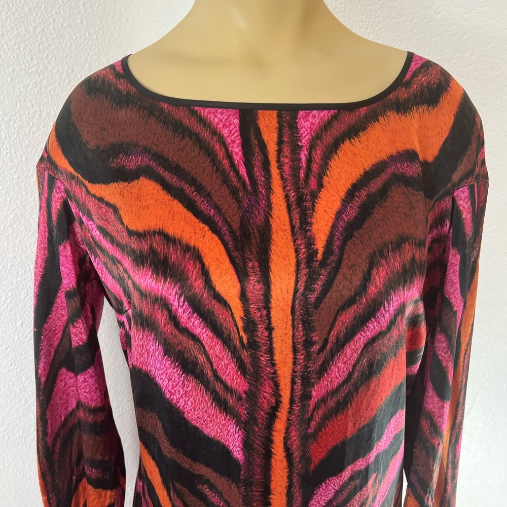 Just Cavalli silk long sleeve dress S